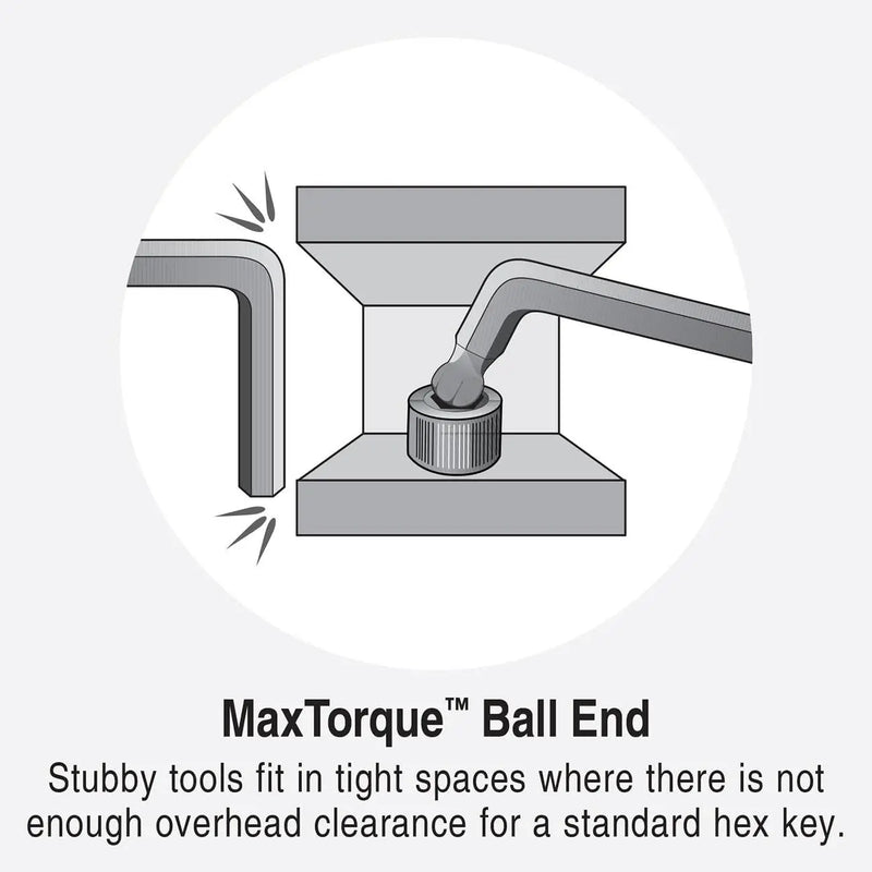 Bondhus Stubby Metric/sae Maxtorque™ Double Ball End Hex Long L-keys Double Set (22 Piece) BONDHUS