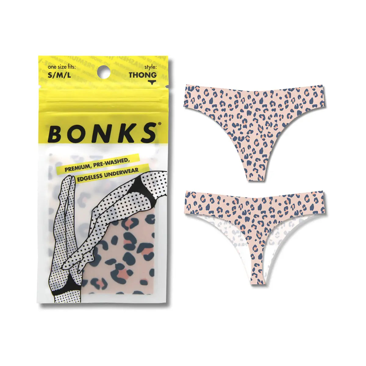 Bonks Cat's Out of the Bag Seamless Thong O/S Bonks
