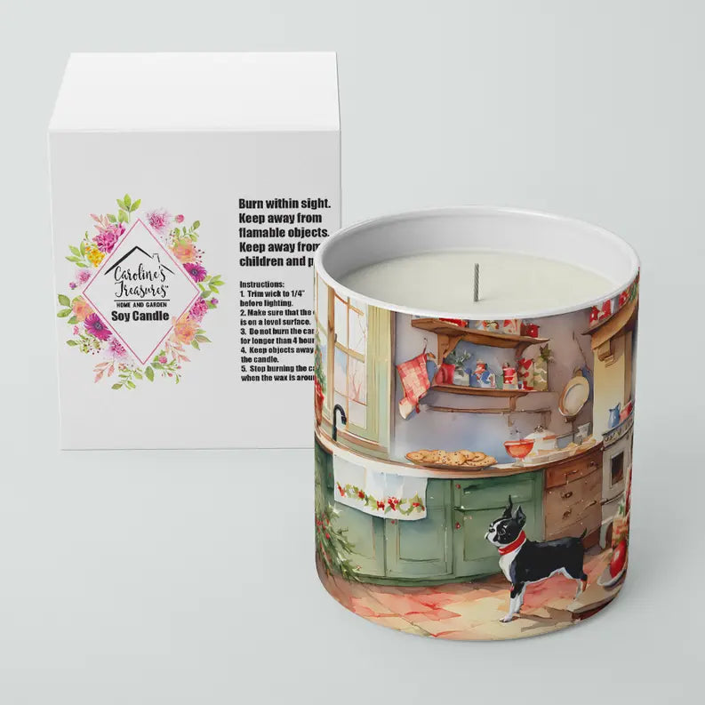Border Collie Christmas Cookies Decorative Soy Candle Caroline's Treasures