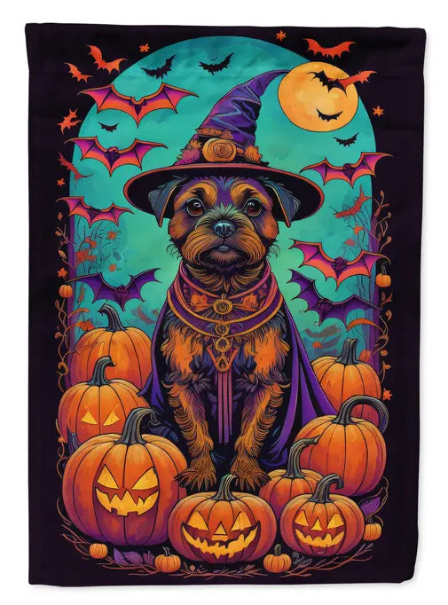 Border Terrier Witchy Halloween Garden Flag Caroline's Treasures