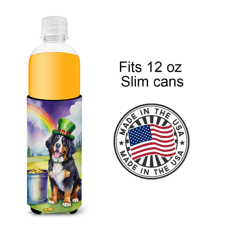 Borzoi St Patrick's Day Hugger for Ultra Slim Cans Caroline's Treasures