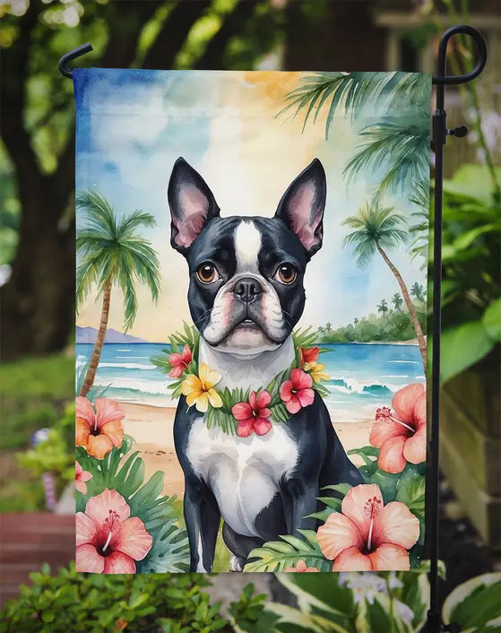 Boston Terrier Luau Garden Flag Caroline's Treasures