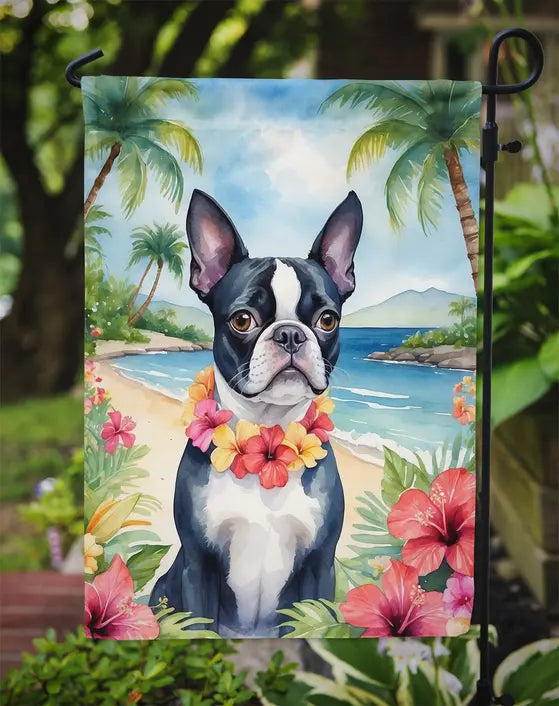 Boston Terrier Luau Garden Flag Caroline's Treasures