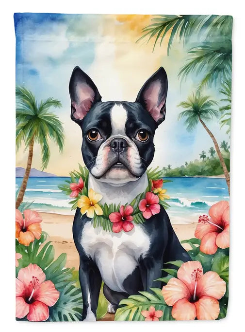 Boston Terrier Luau Garden Flag Caroline's Treasures