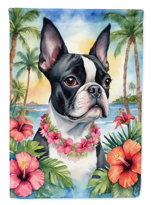 Boston Terrier Luau Garden Flag Caroline's Treasures