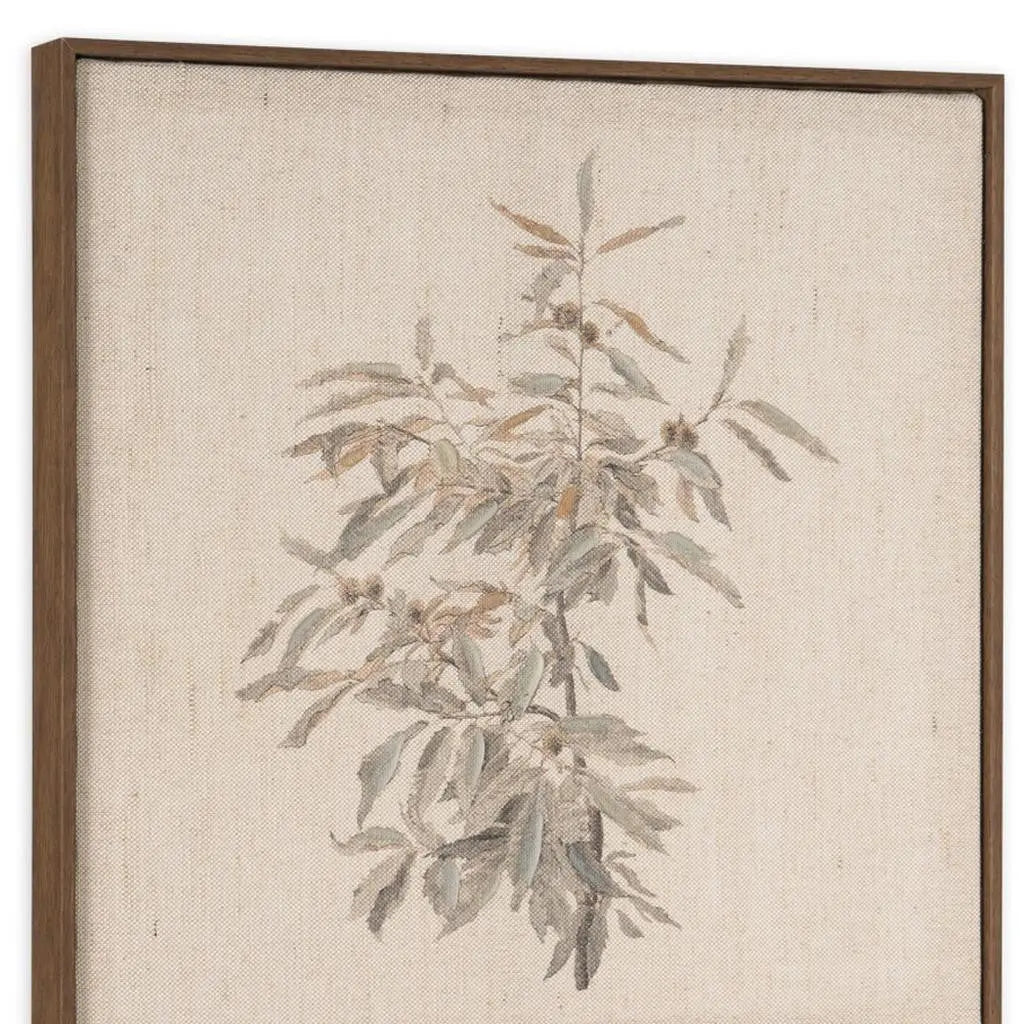 Botanical Whisper I Hand Painted Dark Brown Floater Frame Wall Art Homeroots Home Decor