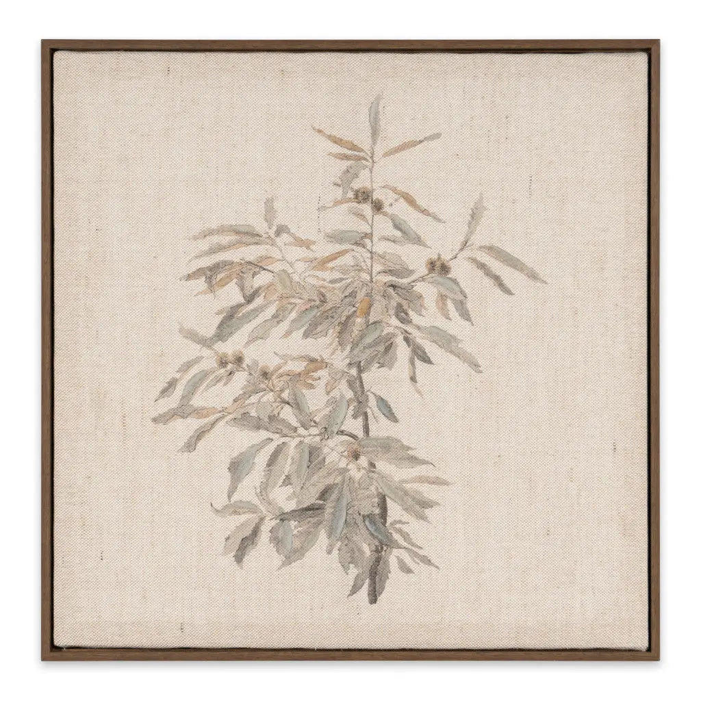 Botanical Whisper I Hand Painted Dark Brown Floater Frame Wall Art Homeroots Home Decor