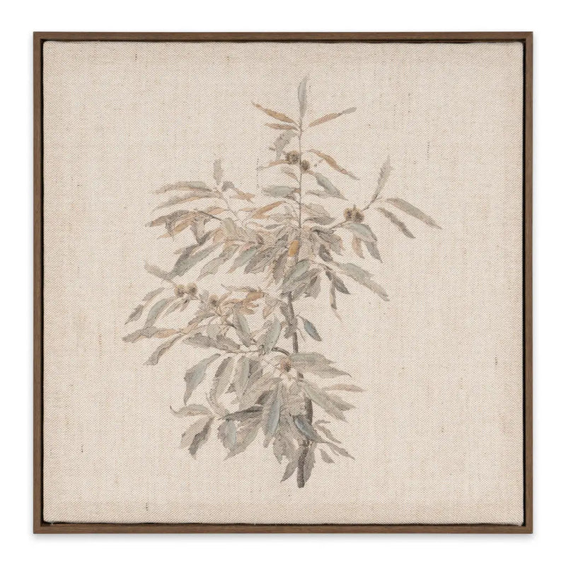 Botanical Whisper I Hand Painted Dark Brown Floater Frame Wall Art Homeroots Home Decor