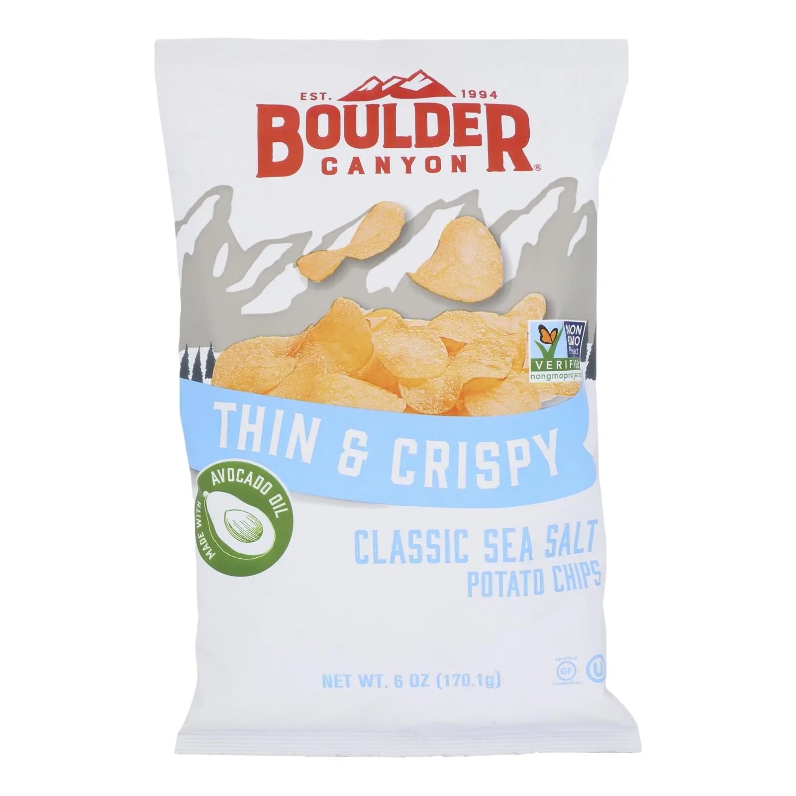 Boulder Canyon - Chip Sea Salt & Avo Oil - Case Of 12-6 Oz Boulder Canyon