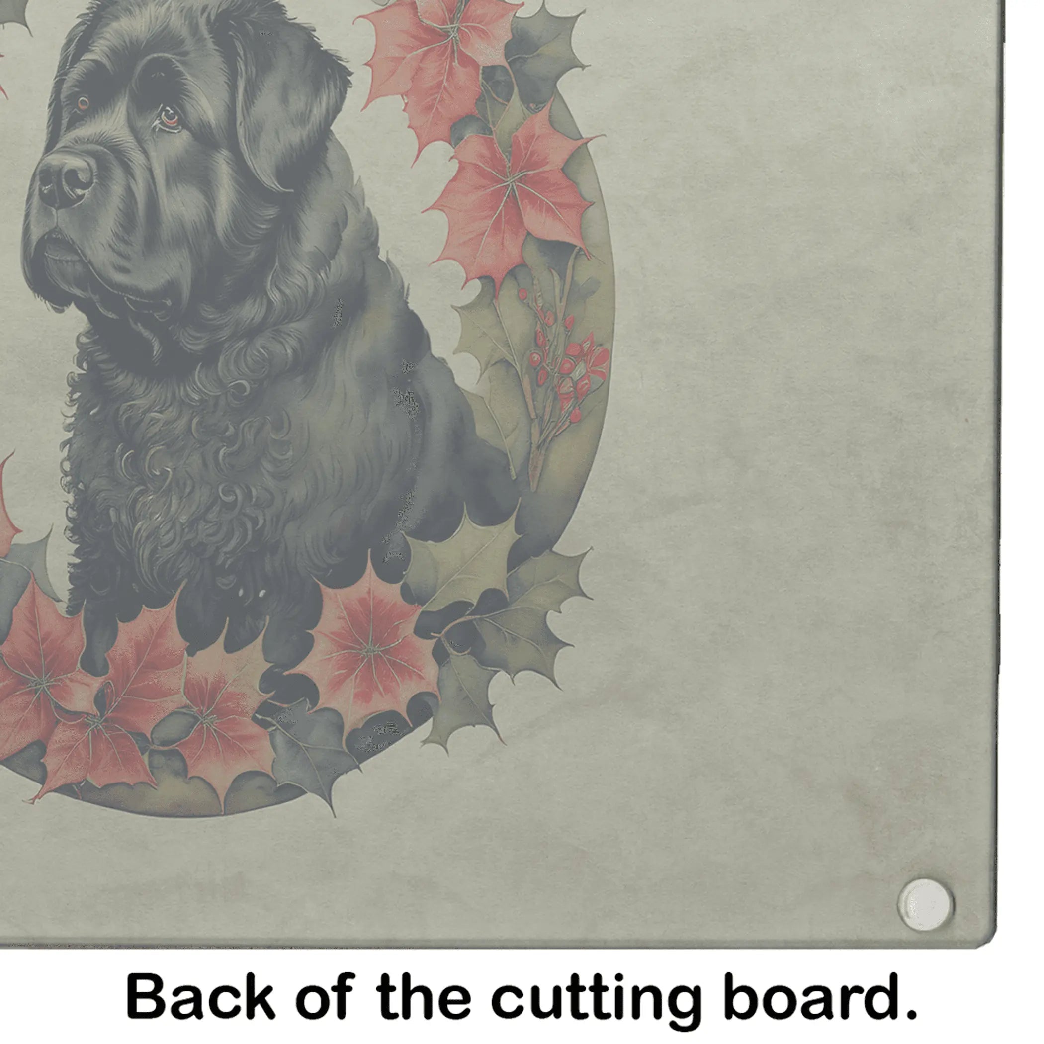 Bouvier des Flandres Christmas Flowers Glass Cutting Board Caroline's Treasures