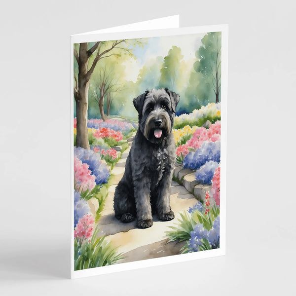 Bouvier des Flandres Spring Path Greeting Cards Pack of 8 Caroline's Treasures