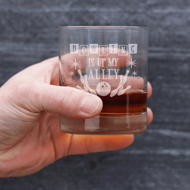 Bowling Alley Whiskey Rocks Glass - Bowlers Gifts and Decor Bevvee
