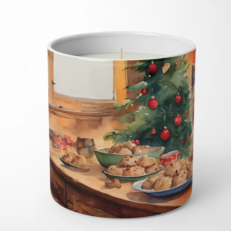 Boxer Christmas Cookies Decorative Soy Candle Caroline's Treasures