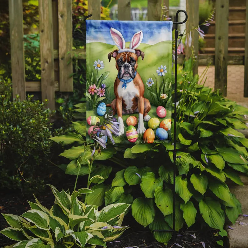Boxer Easter Egg Hunt Garden Flag Caroline's Treasures