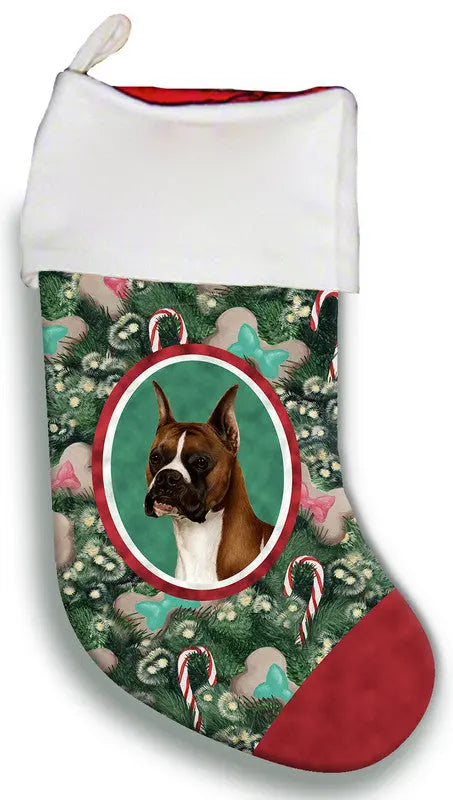 Boxer Fawn Cropped - Best of Breed Christmas Stocking Best of Breed
