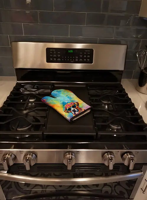 Boxer Hippie Dawg Oven Mitt Caroline's Treasures
