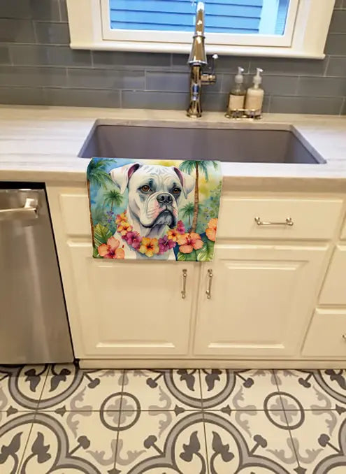 Boxer Luau Pair of Pot Holders Caroline's Treasures