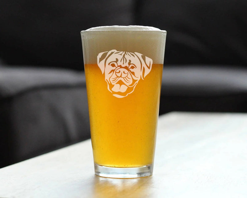 Boxer - Natural Ears Pint Glass for Beer - Boxer Dogs Gifts Bevvee