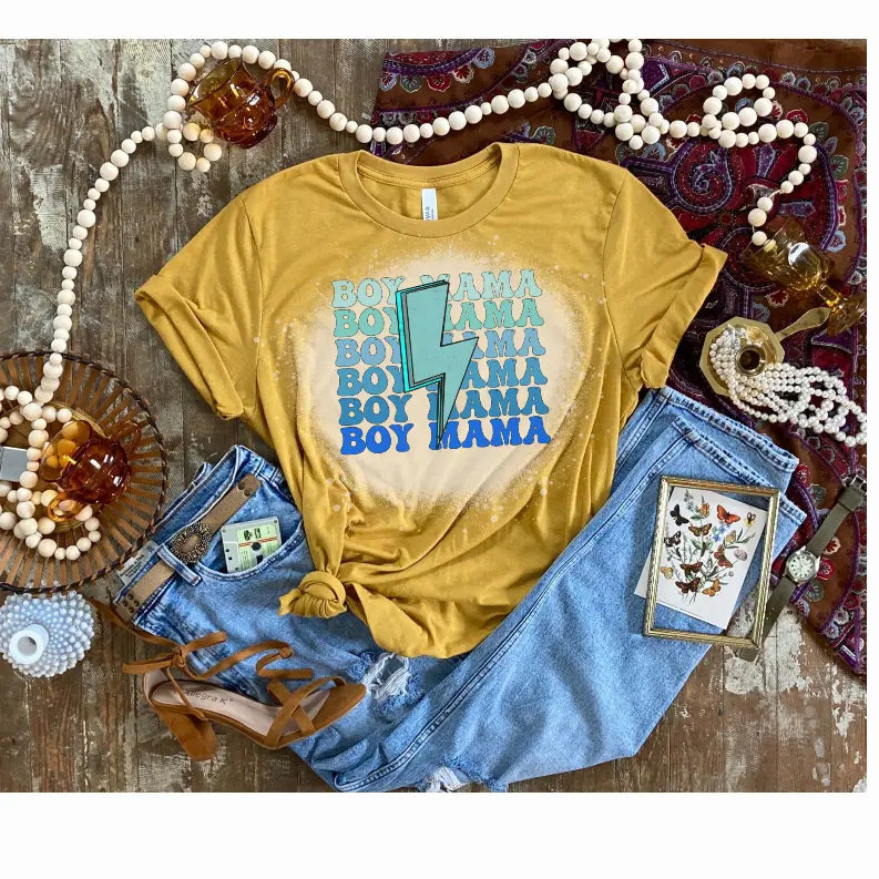 Boy mama Shirt Bleached CK's Boutique