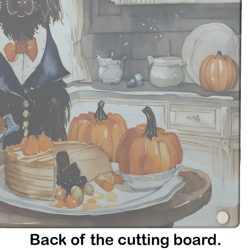 Boykin Spaniel Fall Kitchen Pumpkins Glass Cutting Board Caroline's Treasures