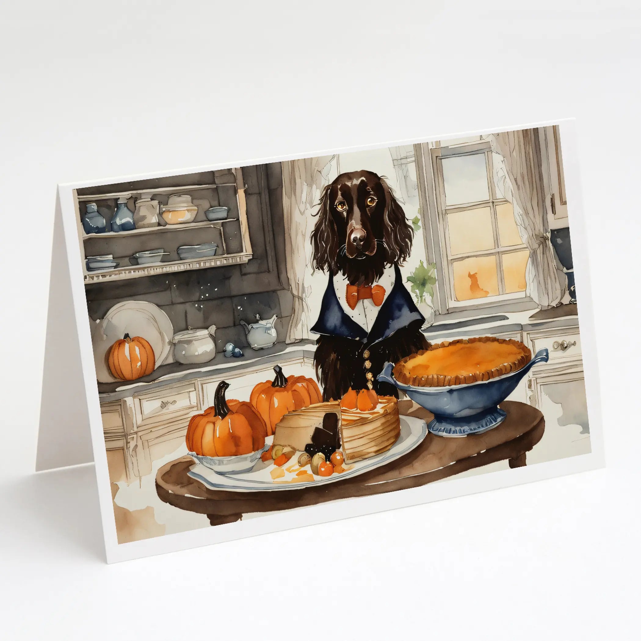 Boykin Spaniel Fall Kitchen Pumpkins Greeting Cards Pack of 8 Caroline's Treasures