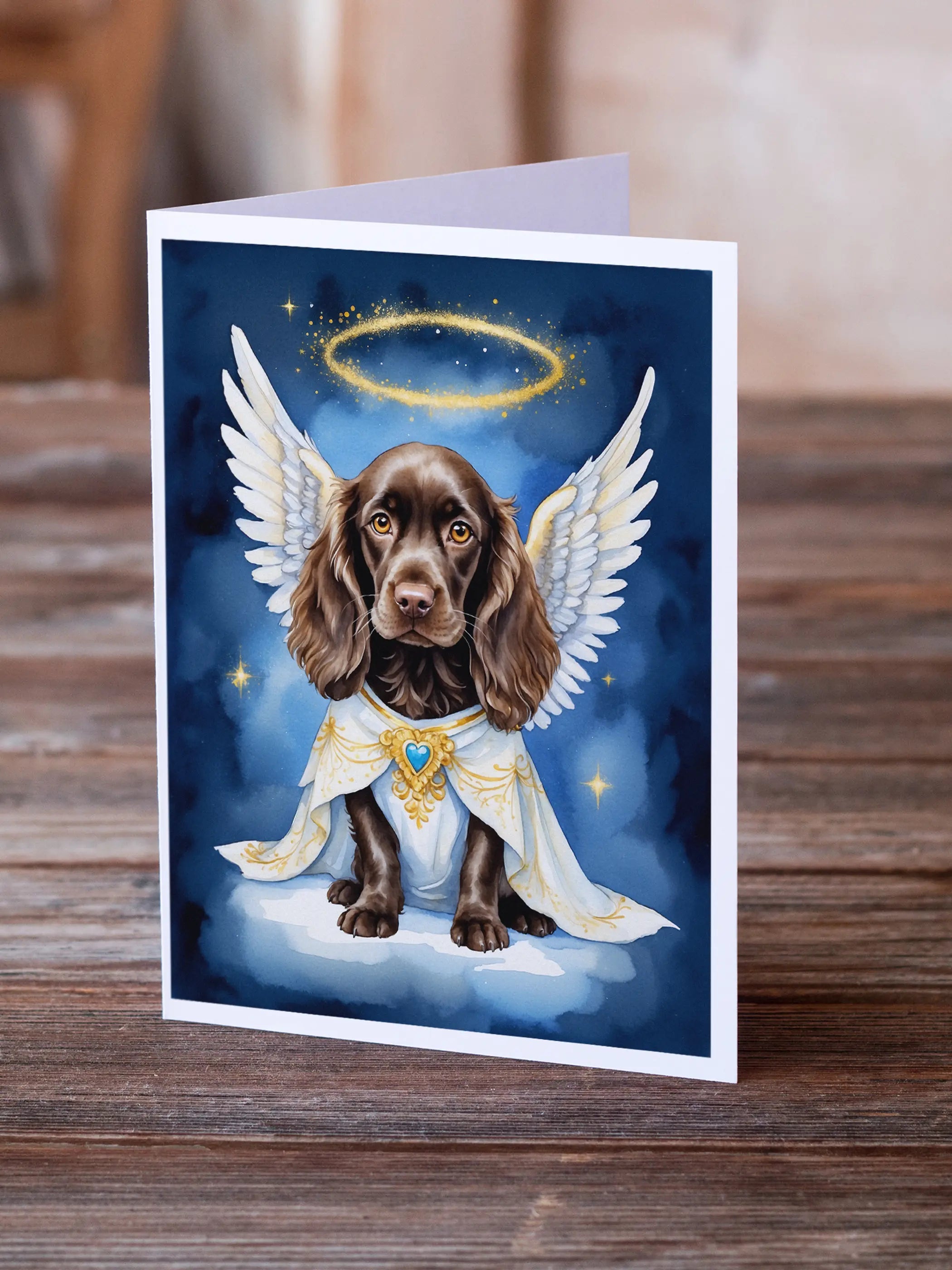 Boykin Spaniel My Angel Greeting Cards Pack of 8 Caroline's Treasures