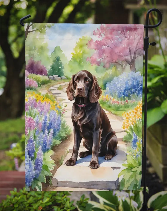 Boykin Spaniel Spring Path Garden Flag Caroline's Treasures