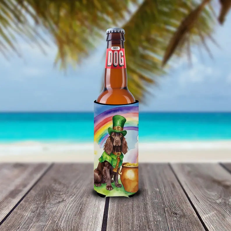 Boykin Spaniel St Patrick's Day Hugger for Ultra Slim Cans Caroline's Treasures