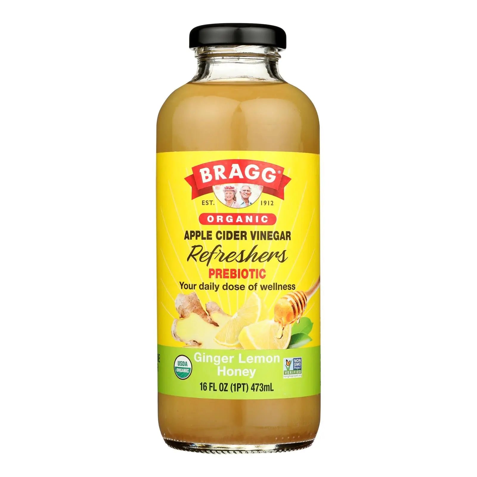 Bragg - Apple Cider Vinegar Ginger Lemon Honey Refresh - Case Of 12-16 Fz Bragg