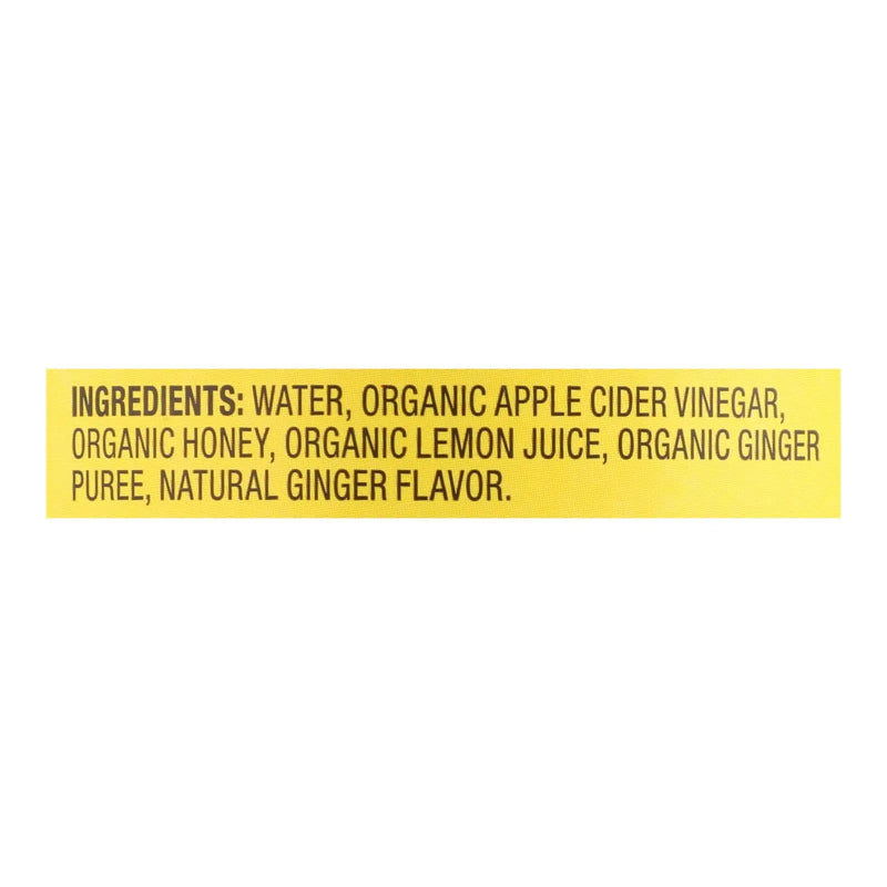 Bragg - Apple Cider Vinegar Ginger Lemon Honey Refresh - Case Of 12-16 Fz Bragg