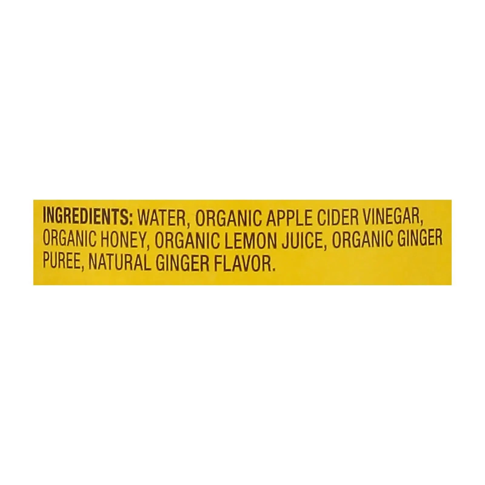 Bragg - Apple Cider Vinegar Ginger Lemon Honey Refresh - Case Of 12-16 Fz Bragg