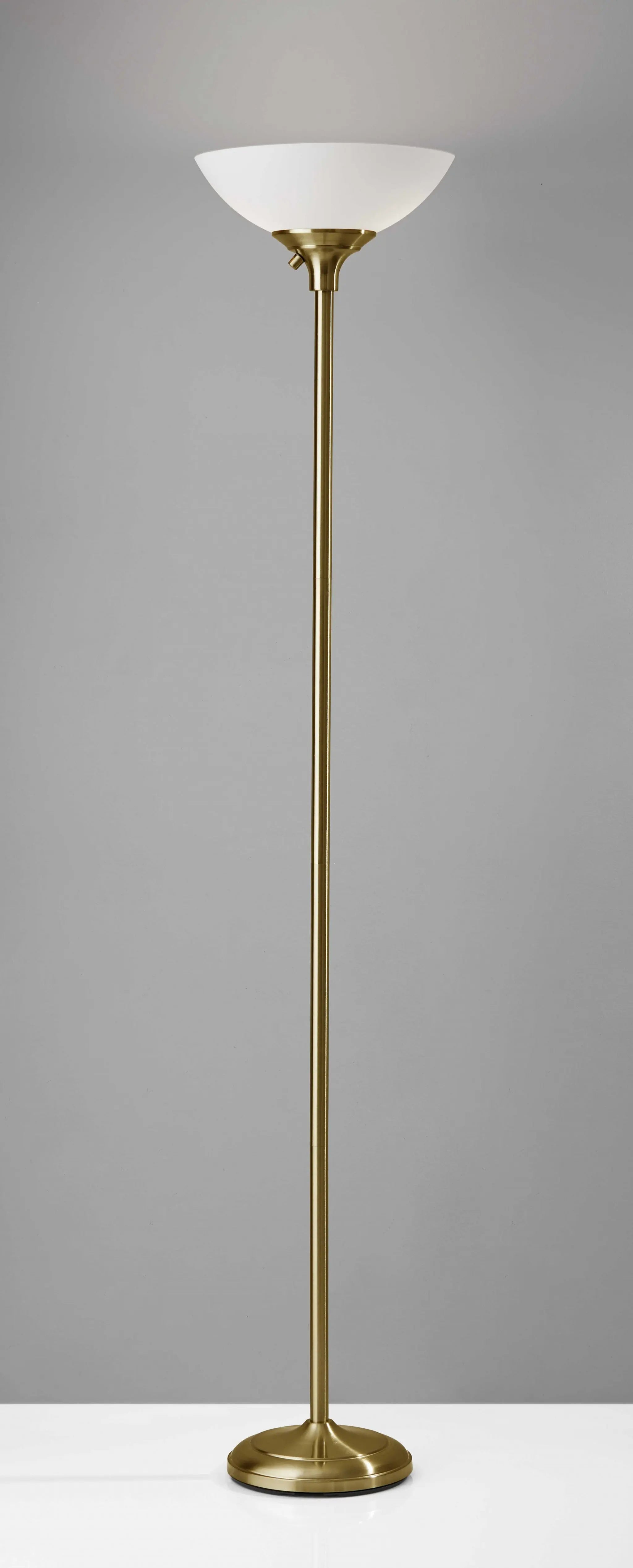 Brass Metal With White Shade Homeroots Lighting