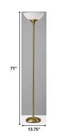 Brass Metal With White Shade Homeroots Lighting