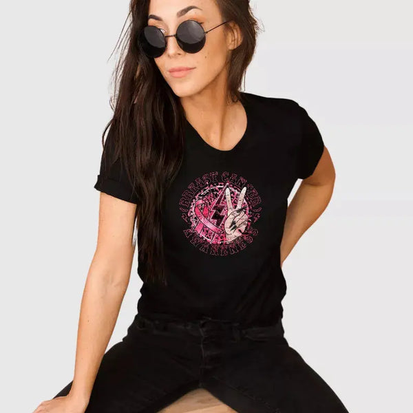 Breast Cancer Awareness- Rockstar Shirt Bella Bean