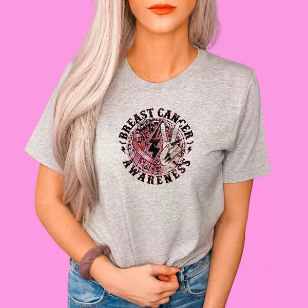 Breast Cancer Awareness- Rockstar Shirt Bella Bean