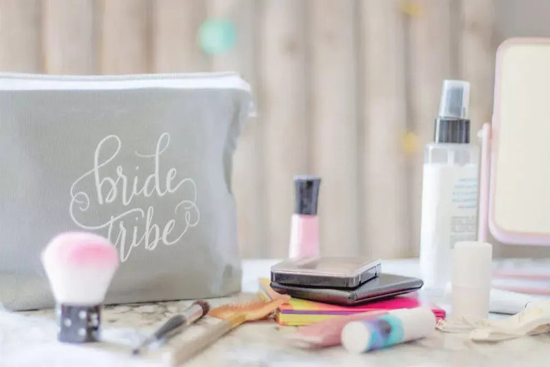 Bride/Bridesmaid Makeup Bag in Canvas Samantha Margaret