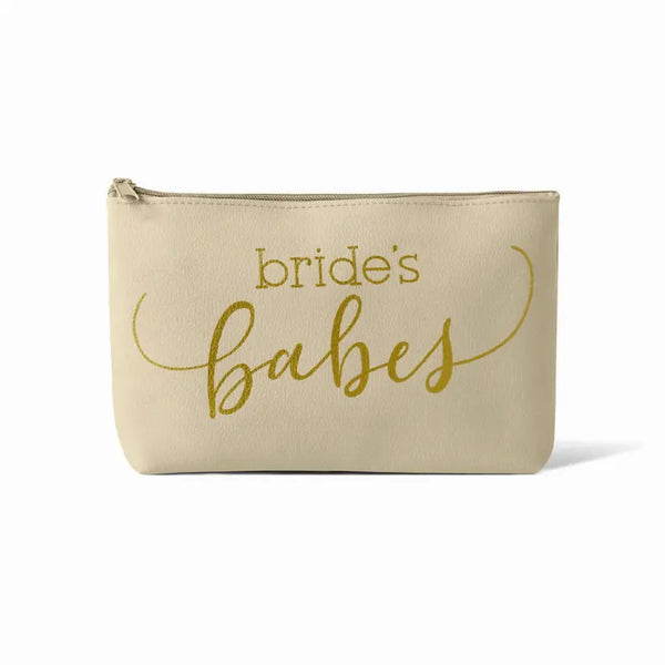 Bride/Bridesmaid Makeup Bag in Faux Leather Samantha Margaret