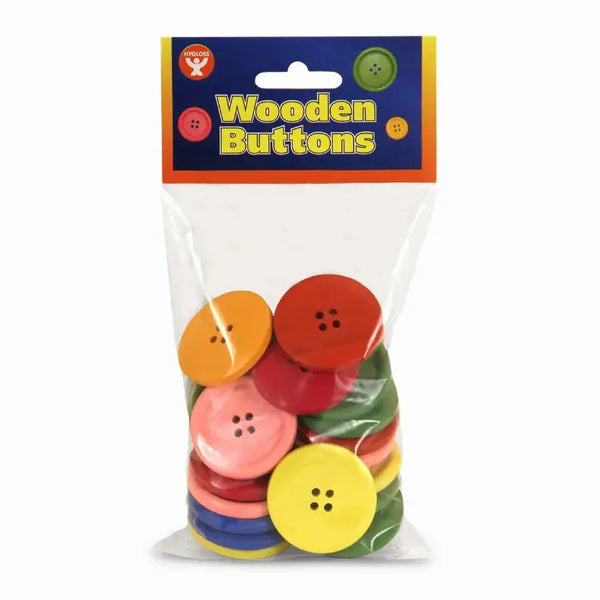 Bright Wooden Buttons Hygloss Products
