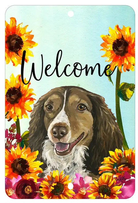 Brittany Spaniel - HHS Welcome Indoor/Outdoor Aluminum Sign Best of Breed