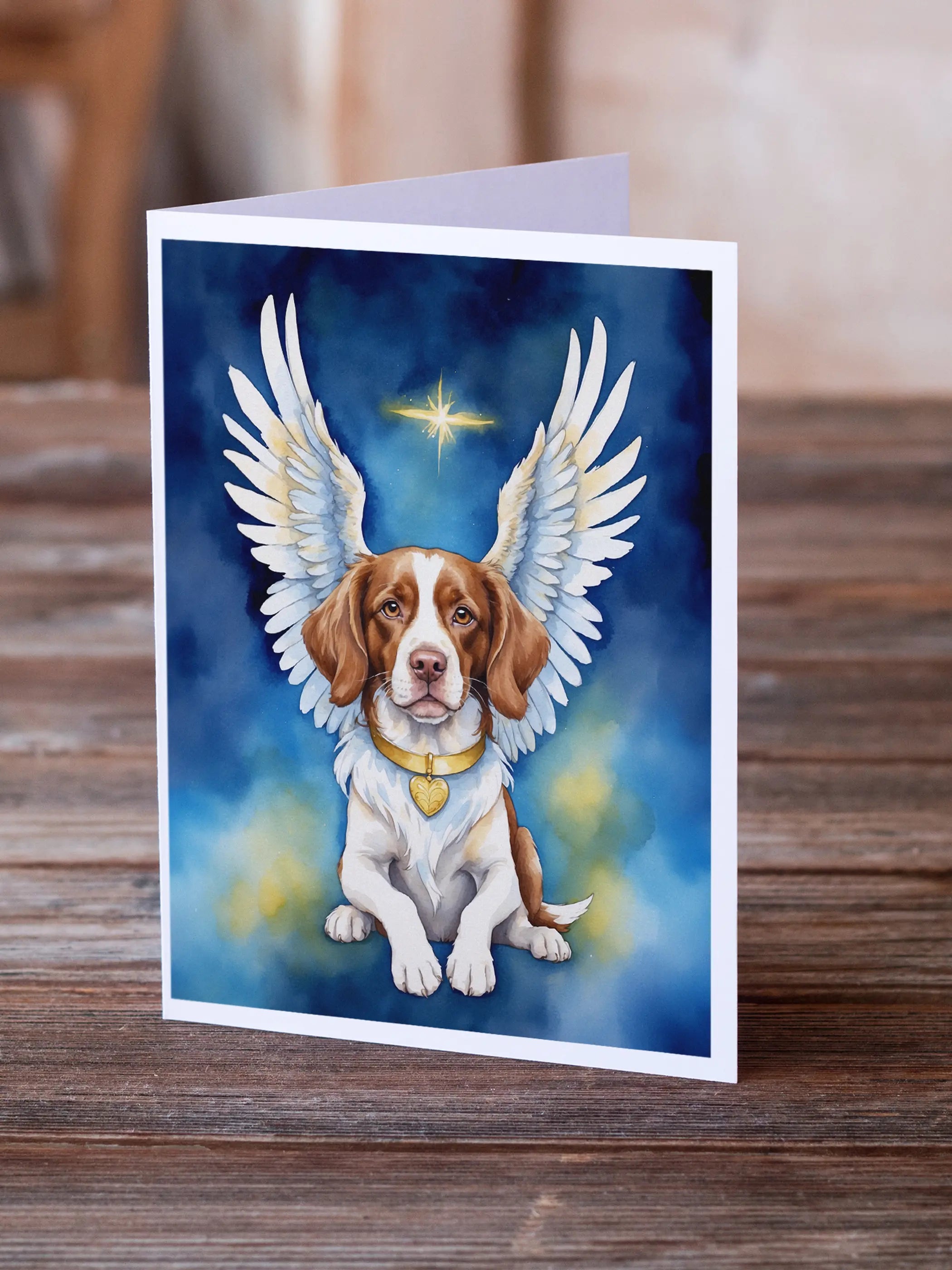 Brittany Spaniel My Angel Greeting Cards Pack of 8 Caroline's Treasures