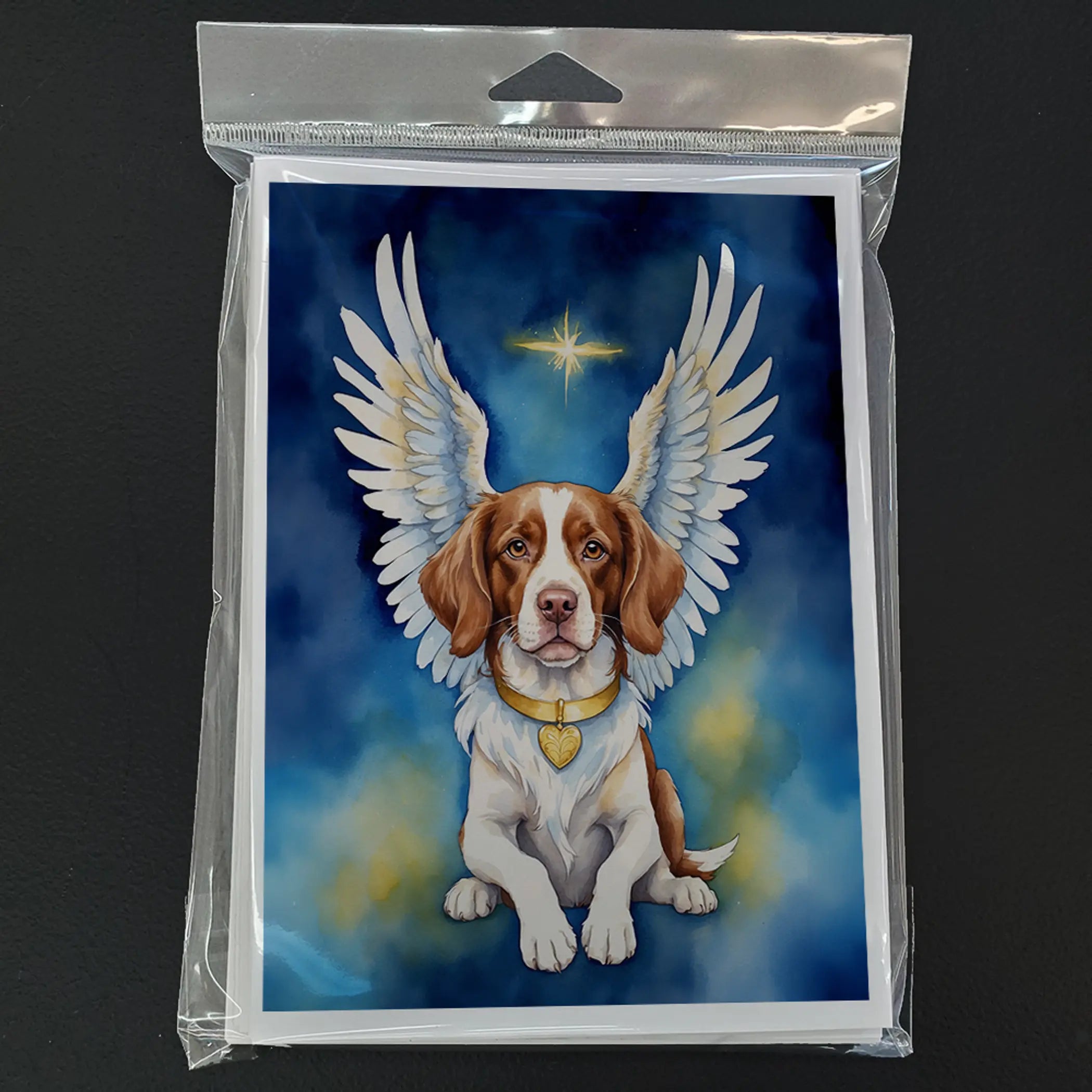 Brittany Spaniel My Angel Greeting Cards Pack of 8 Caroline's Treasures