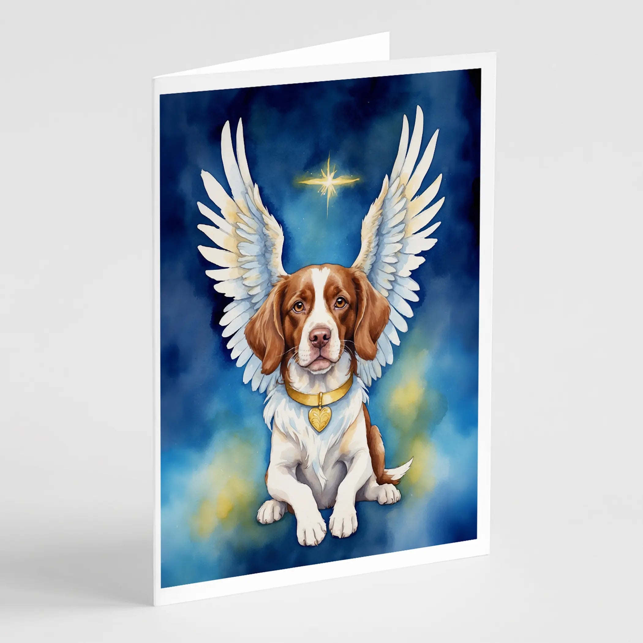 Brittany Spaniel My Angel Greeting Cards Pack of 8 Caroline's Treasures