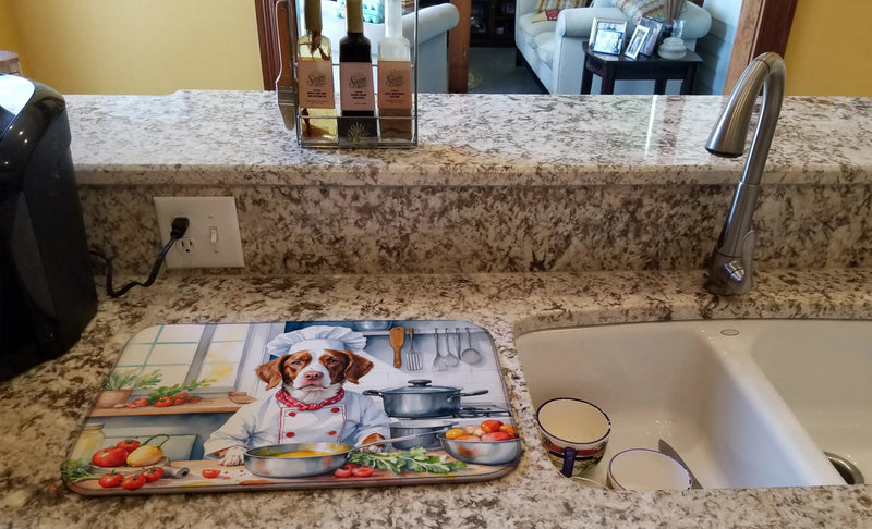Brittany Spaniel The Chef Dish Drying Mat Caroline's Treasures