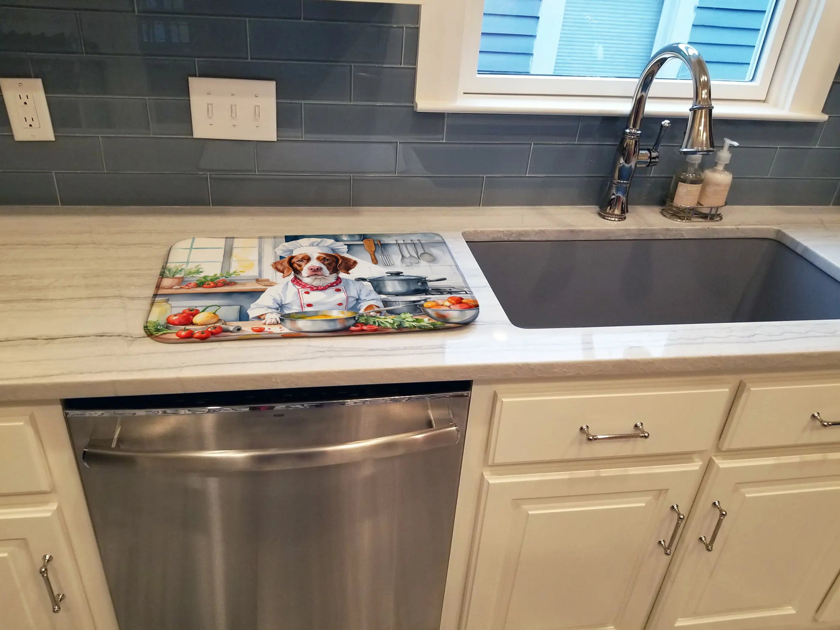 Brittany Spaniel The Chef Dish Drying Mat Caroline's Treasures