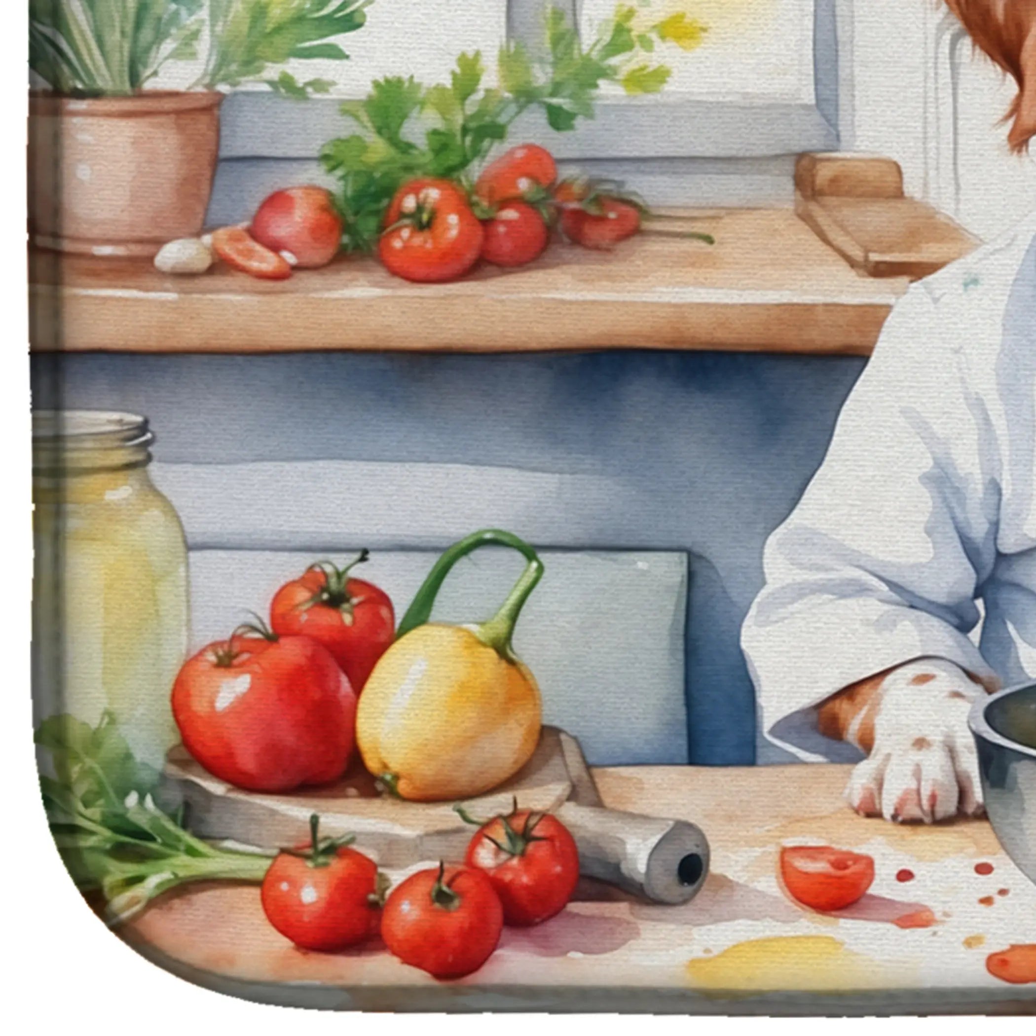 Brittany Spaniel The Chef Dish Drying Mat Caroline's Treasures