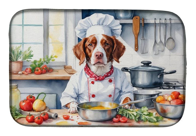 Brittany Spaniel The Chef Dish Drying Mat Caroline's Treasures
