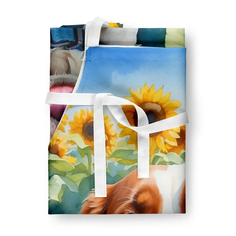 Brittany Spaniel in Sunflowers Apron Caroline's Treasures