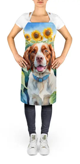 Brittany Spaniel in Sunflowers Apron Caroline's Treasures