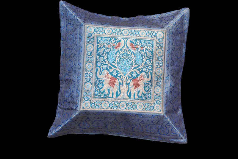 Brocade Silk Decorative Throw Pillow Case OMSutra