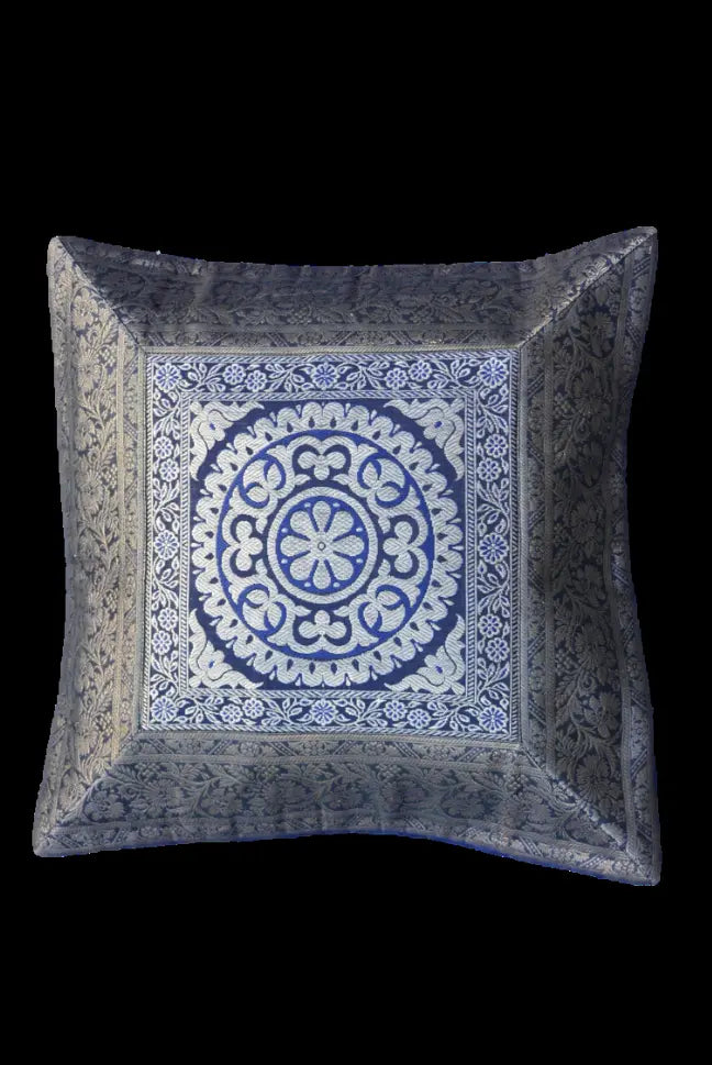 Brocade Silk Decorative Throw Pillow Case OMSutra